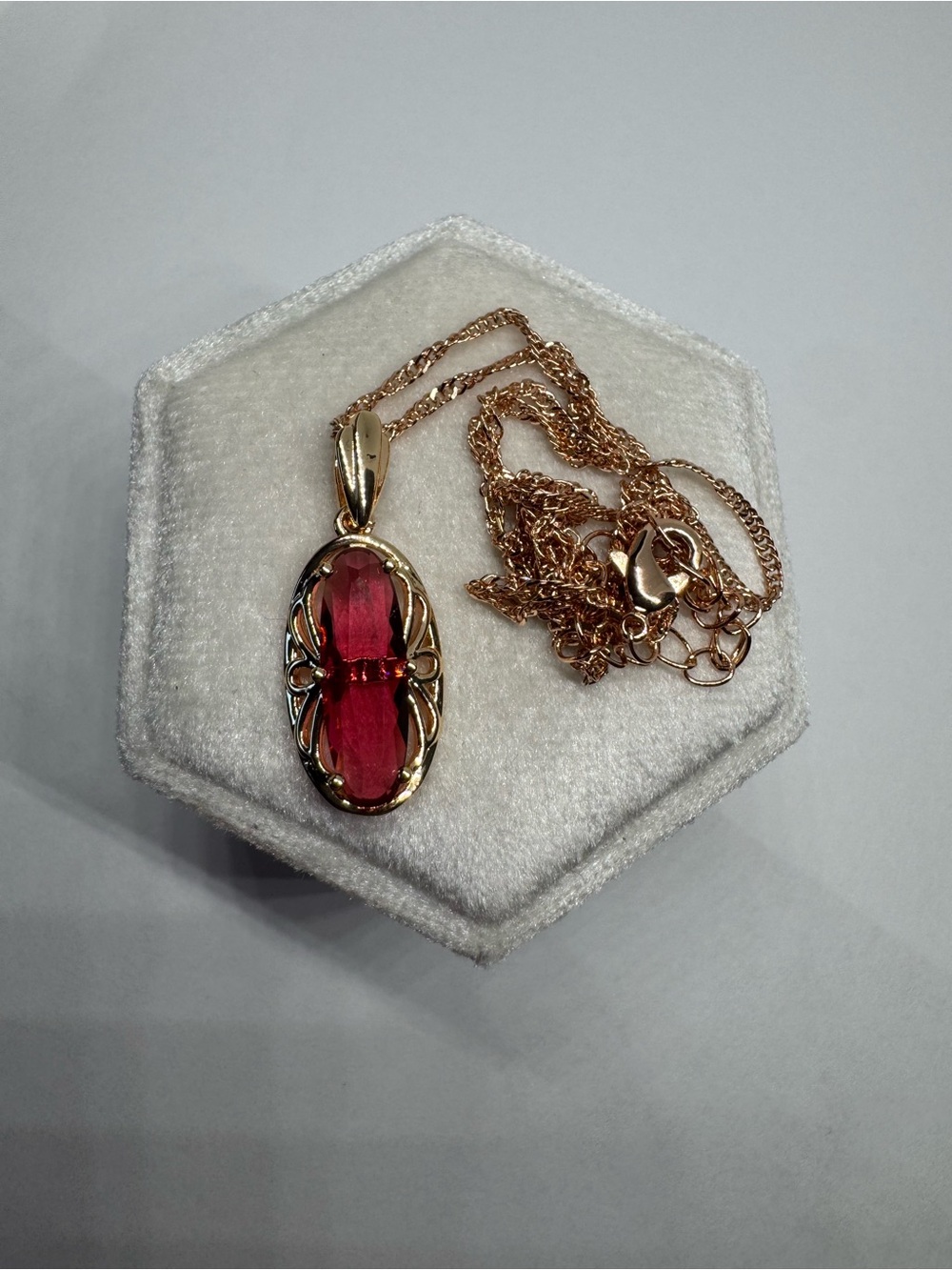 Vintage 14K 585 Rolled Gold Pendant Necklace 16.5 inch